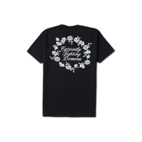 Floral Note Black Tee