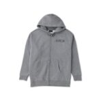 Floral Note Zip Up Grey Heather Hoodie - Image 2